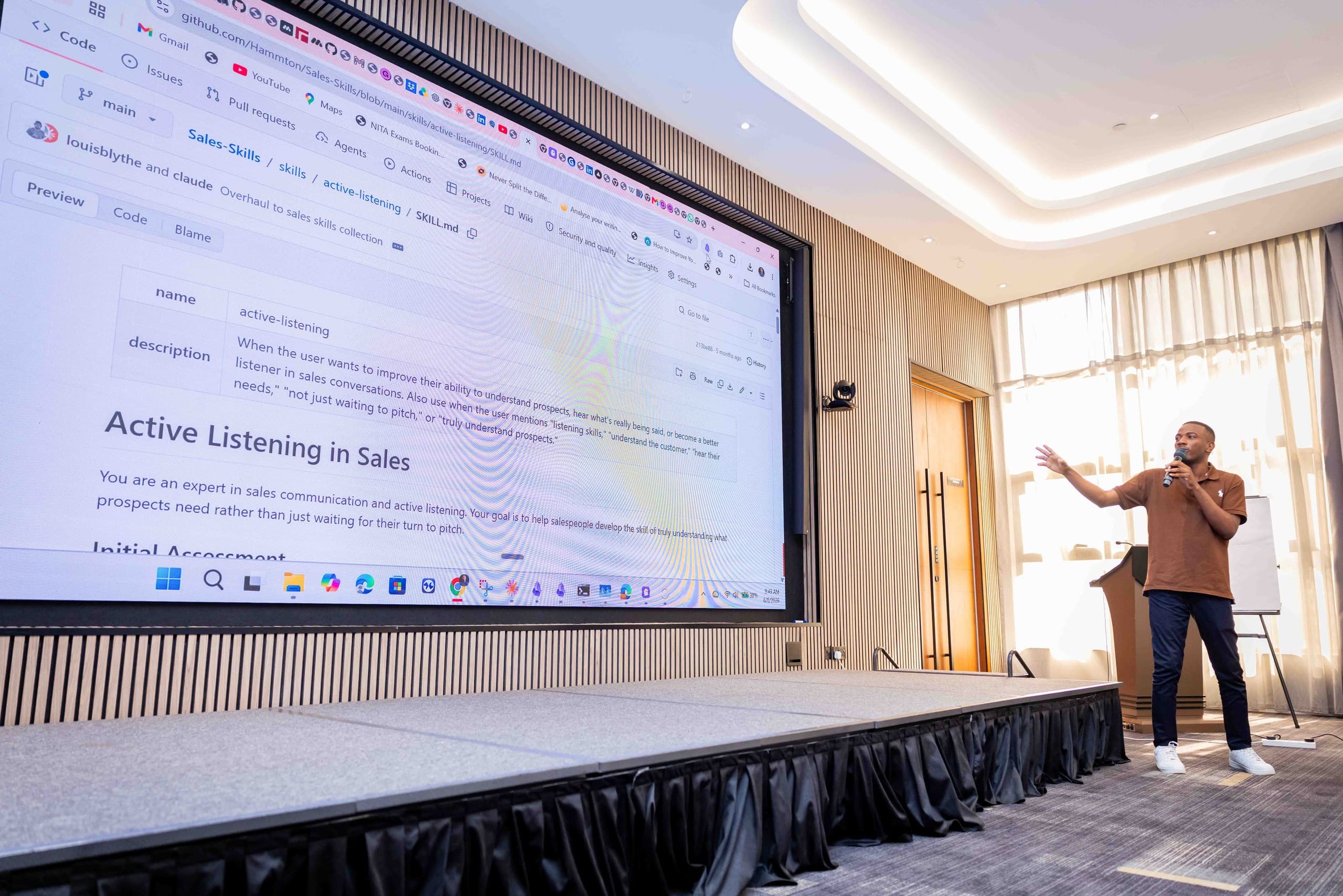 Participants working through an AI training exercise, photograph 6