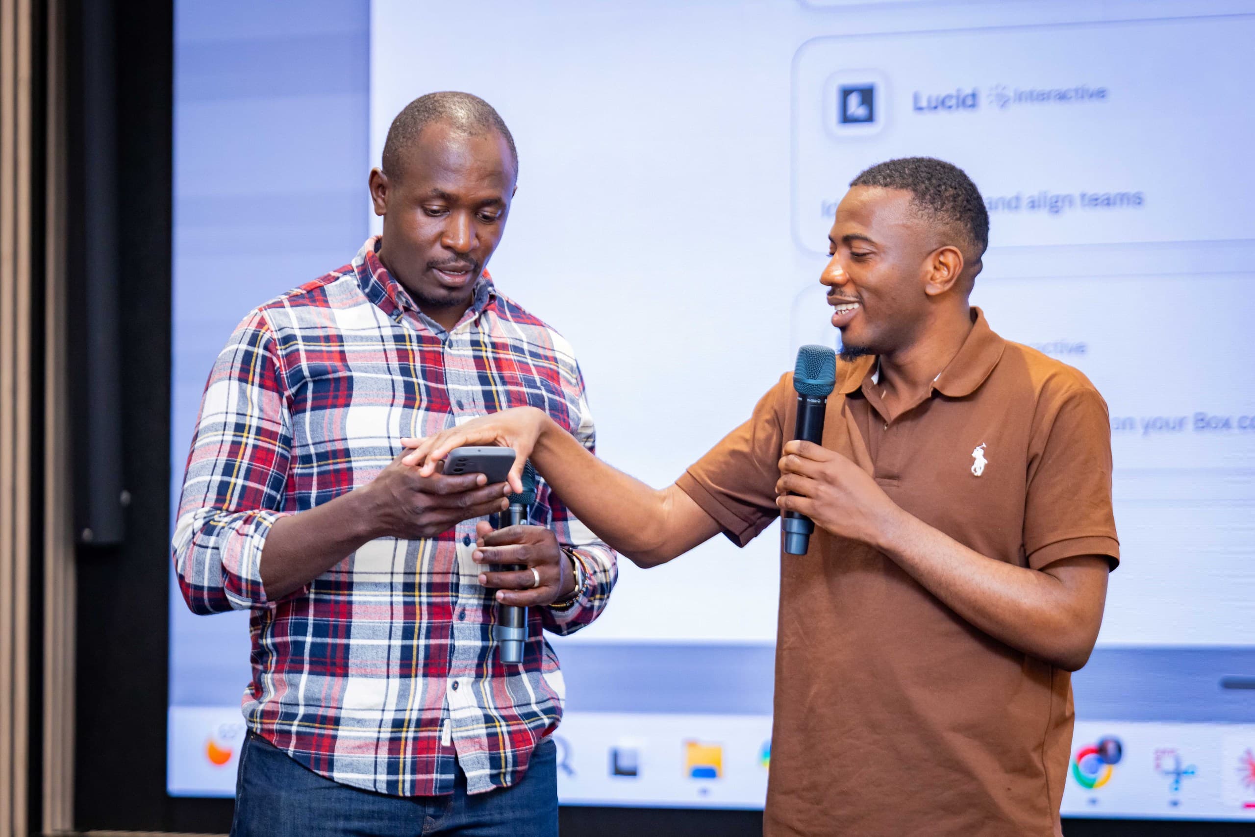 Participants working through an AI training exercise, photograph 7